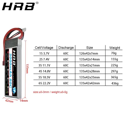 Batterie Lipo 3000 mAh, prise XT60 – image 2