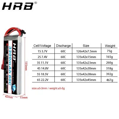 Batterie Lipo 3000 mAh, prise XT60 – image 3