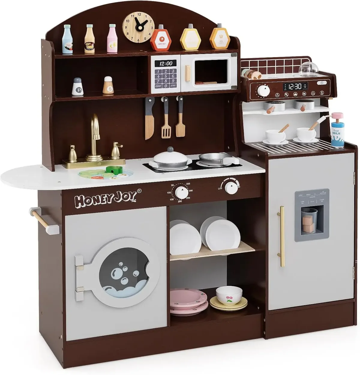Cuisine de jeu en bois, 27 accessoires