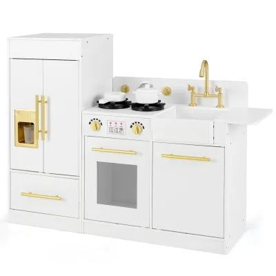 Cuisine de jeu en MDF blanc pour enfants