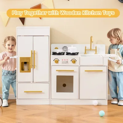 Cuisine de jeu en MDF blanc pour enfants – image 2