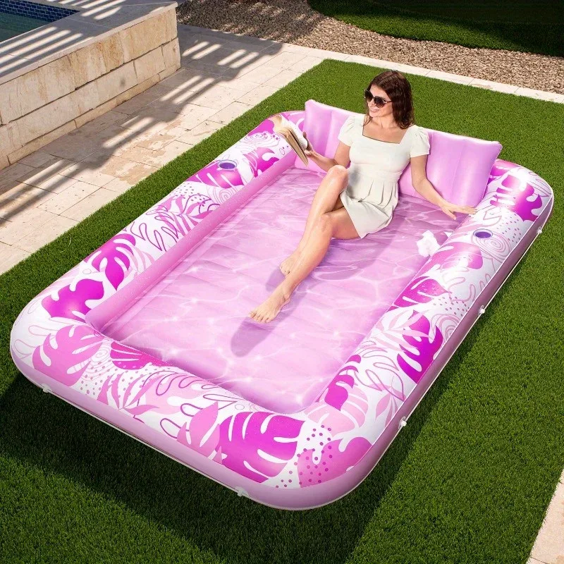 Grand flotteur de piscine gonflable rose