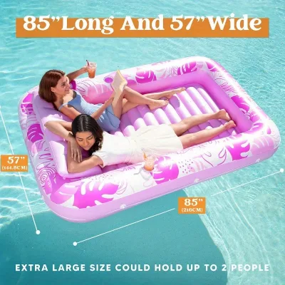 Grand flotteur de piscine gonflable rose – image 3