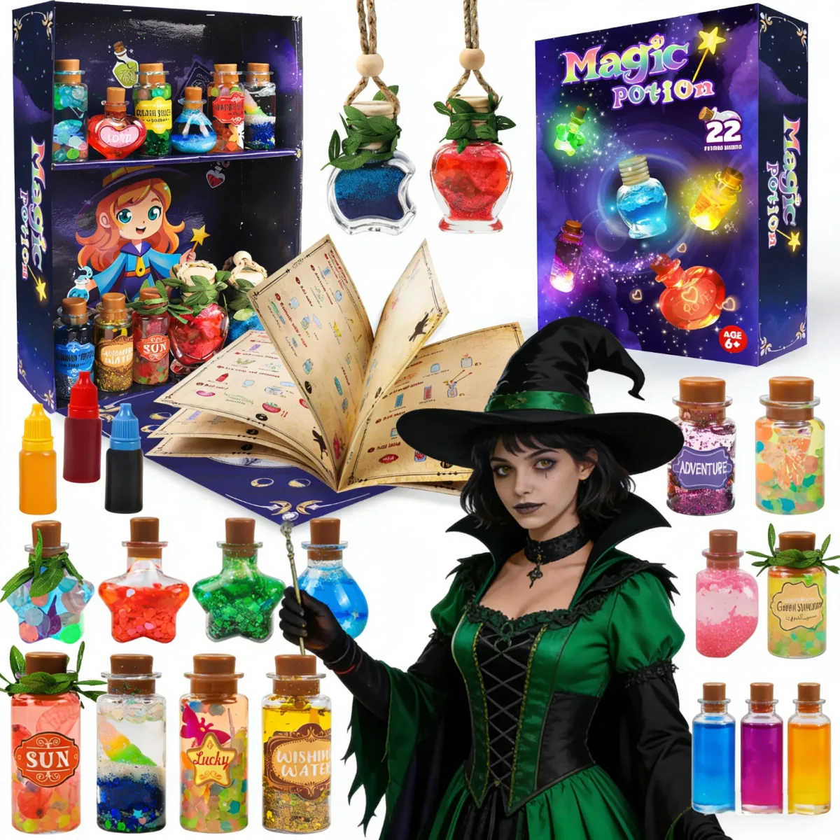 Kit de potions magiques de fée, 22 flacons