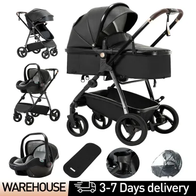 Poussette 3 en 1 pliable pour bébé