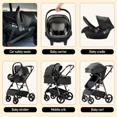 Poussette 3 en 1 pliable pour bébé – image 3