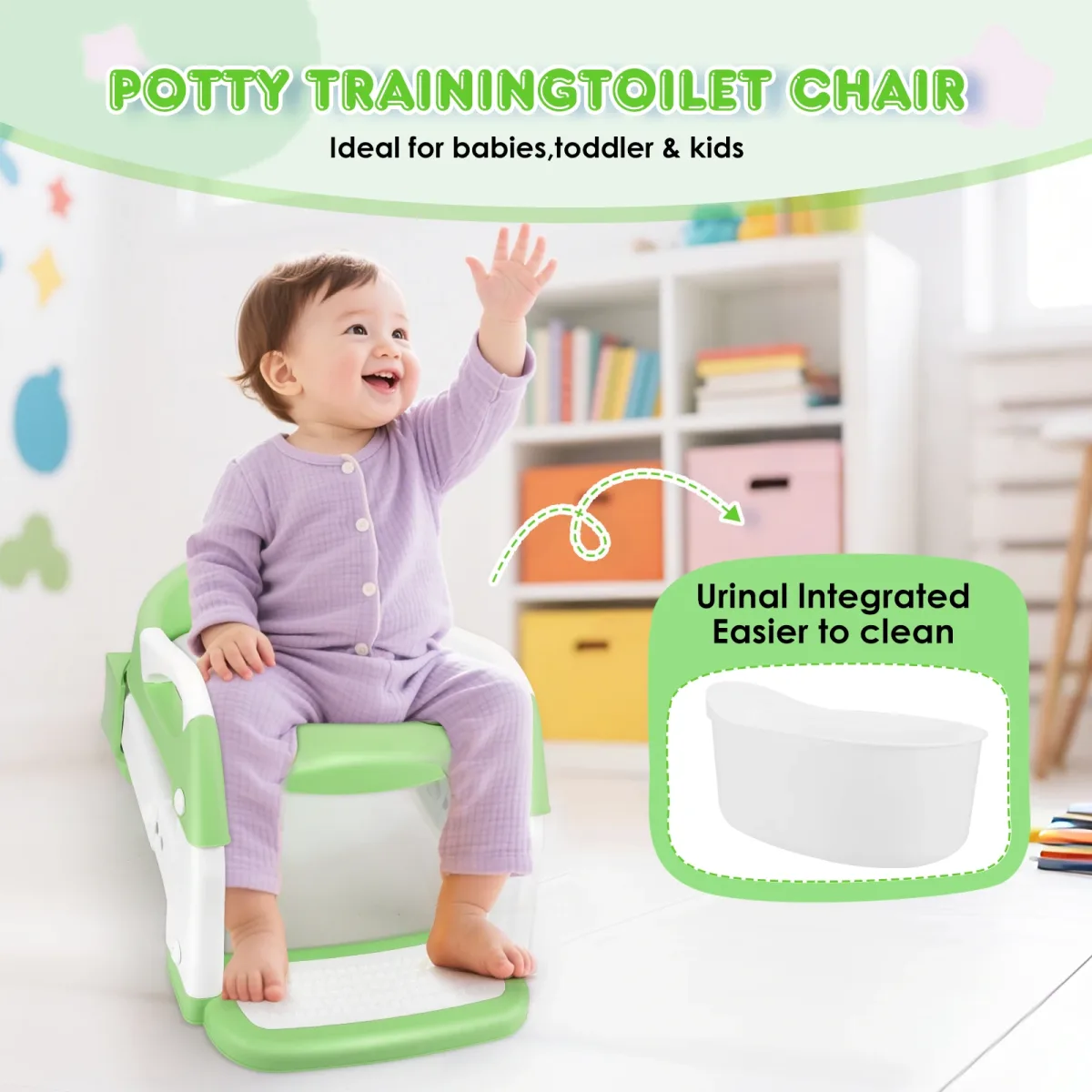 Réducteur de toilettes enfant avec marches