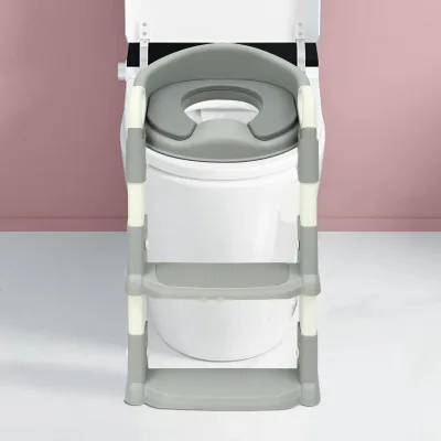 Réducteur de toilettes pliable avec marches – image 2