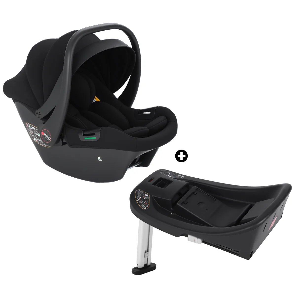 Siège auto bébé noir avec base Isofix