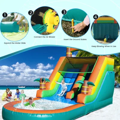 Toboggan aquatique gonflable en PVC – image 2