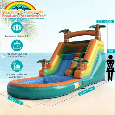 Toboggan gonflable aquatique en PVC